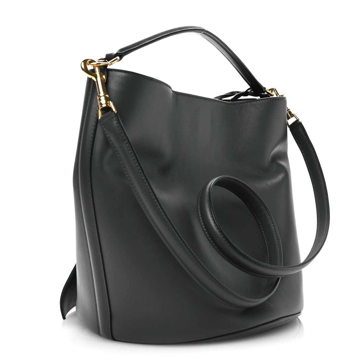 Smooth Calfskin Bucket 16 Bag Grey