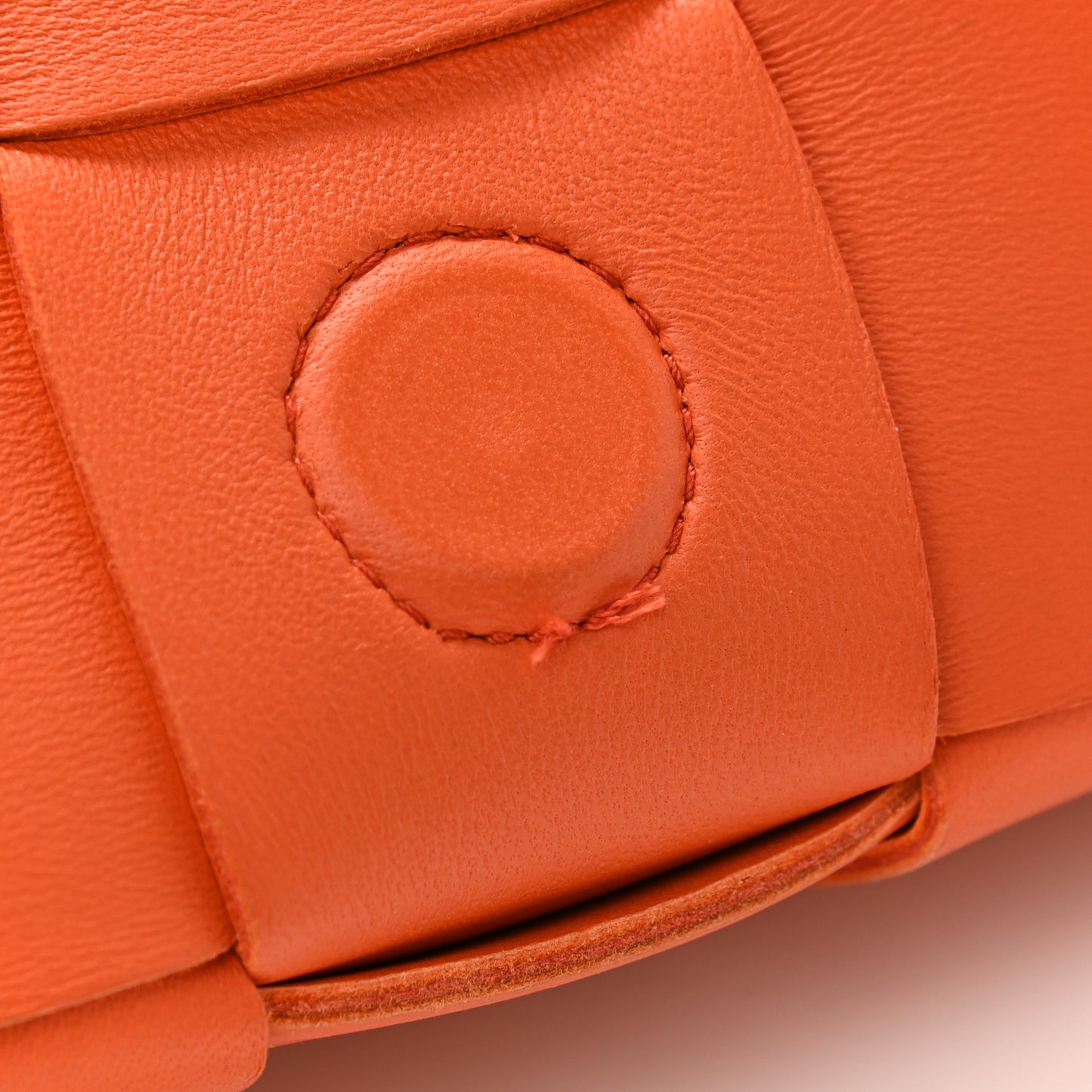 Lambskin Maxi Intrecciato Cassette Crossbody Bag Orange