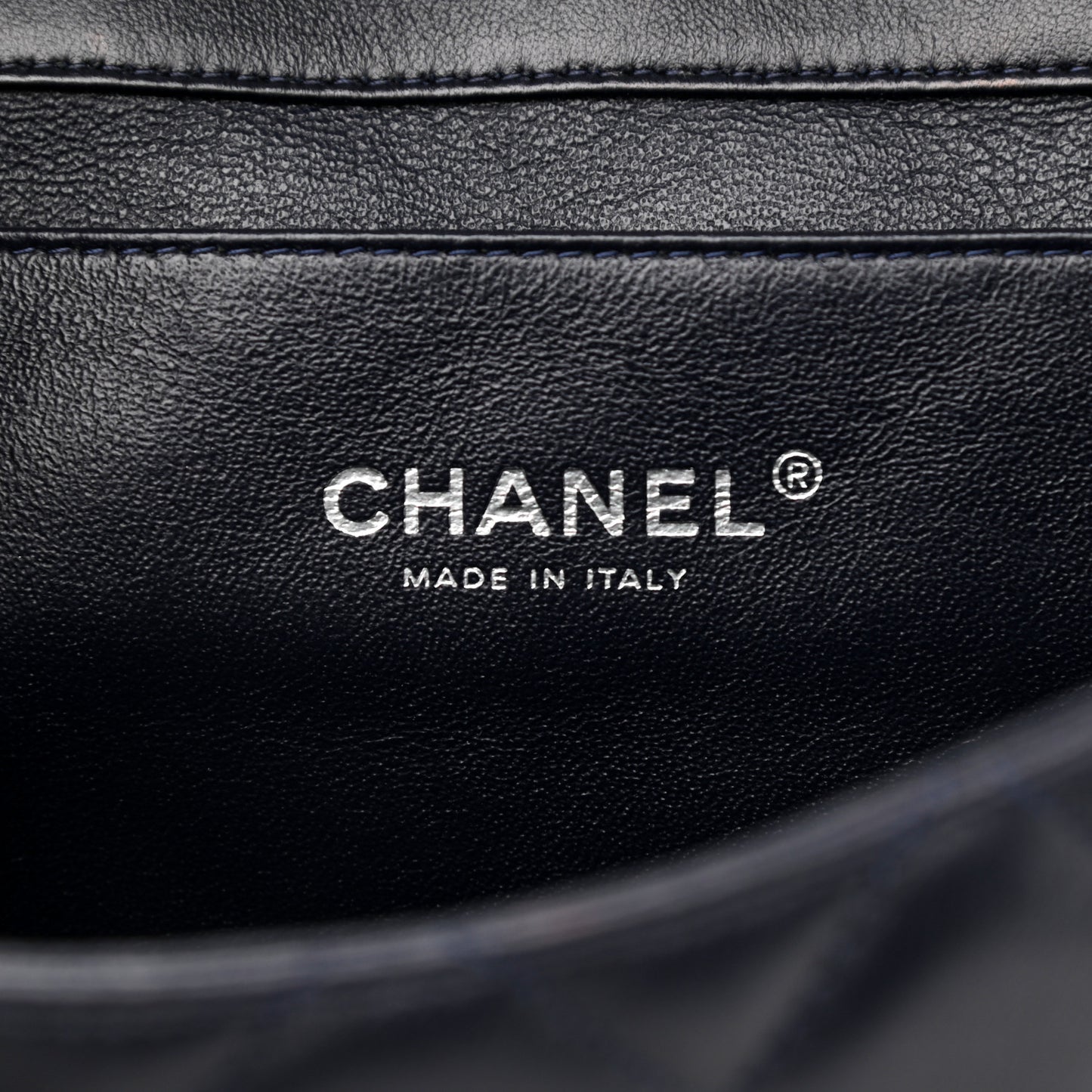 Lambskin Quilted Clutch With Chain Flap Black