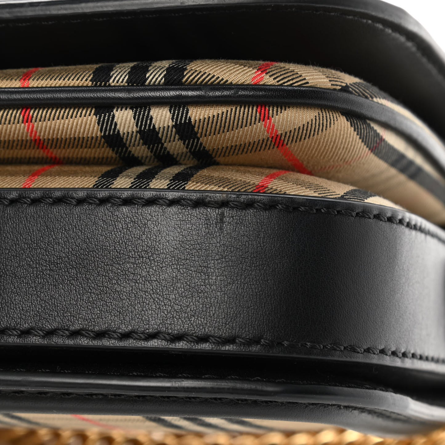 Smooth Calfskin 1983 Knight Check Link Shoulder Bag Black