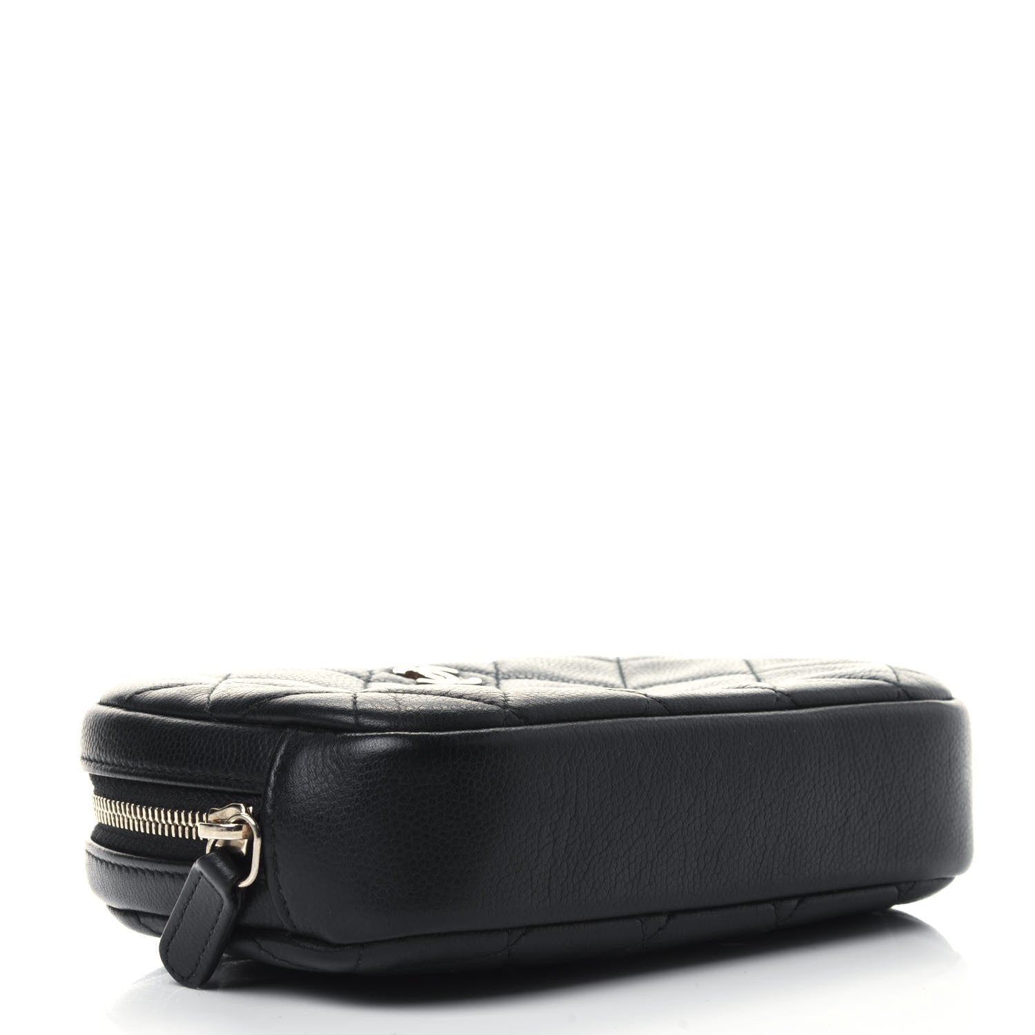 Chanel Caviar Quilted Small Curvy Pouch Cosmetic Case Black 3 of 4
