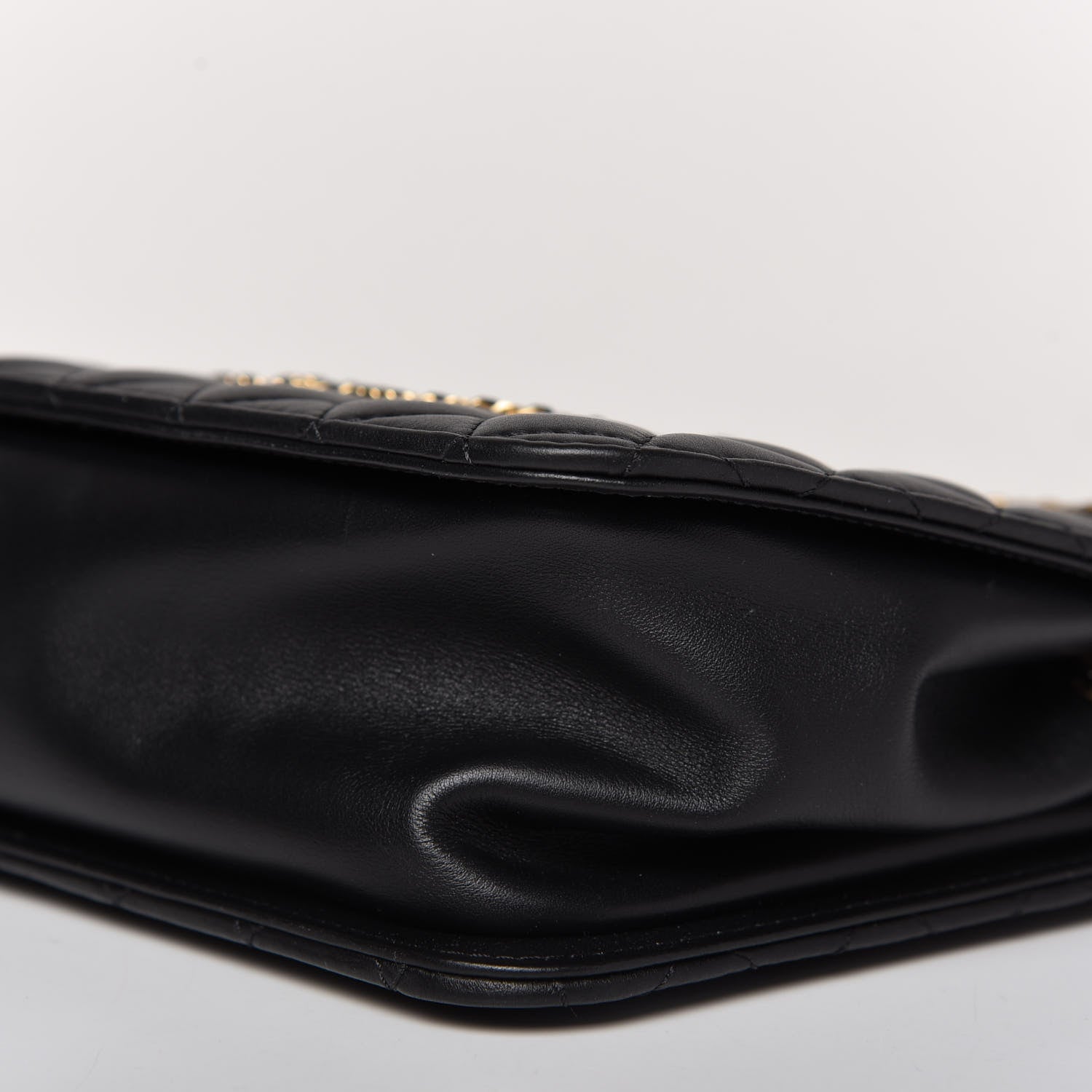 Chanel Calfskin Quilted CC Chain Accordion Tote Black 8 of 12