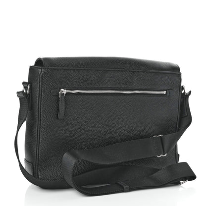 Burberry Grainy Calfskin Embossed Bruno Messenger Black 3 of 8