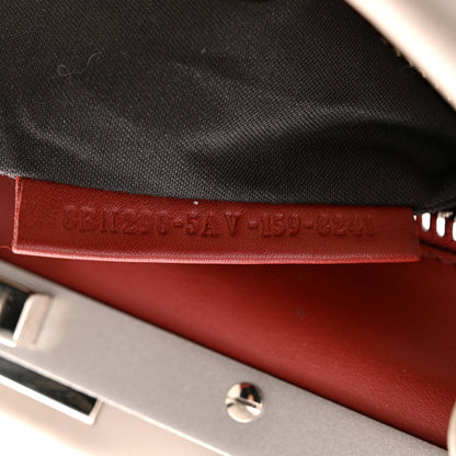 Fendi Vitello Seta Burro Medium Peekaboo Iconic Satchel Grigio Polvere Mattone 7 of 11