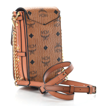 MCM Visetos Crossbody Pouch Cognac 3 of 6