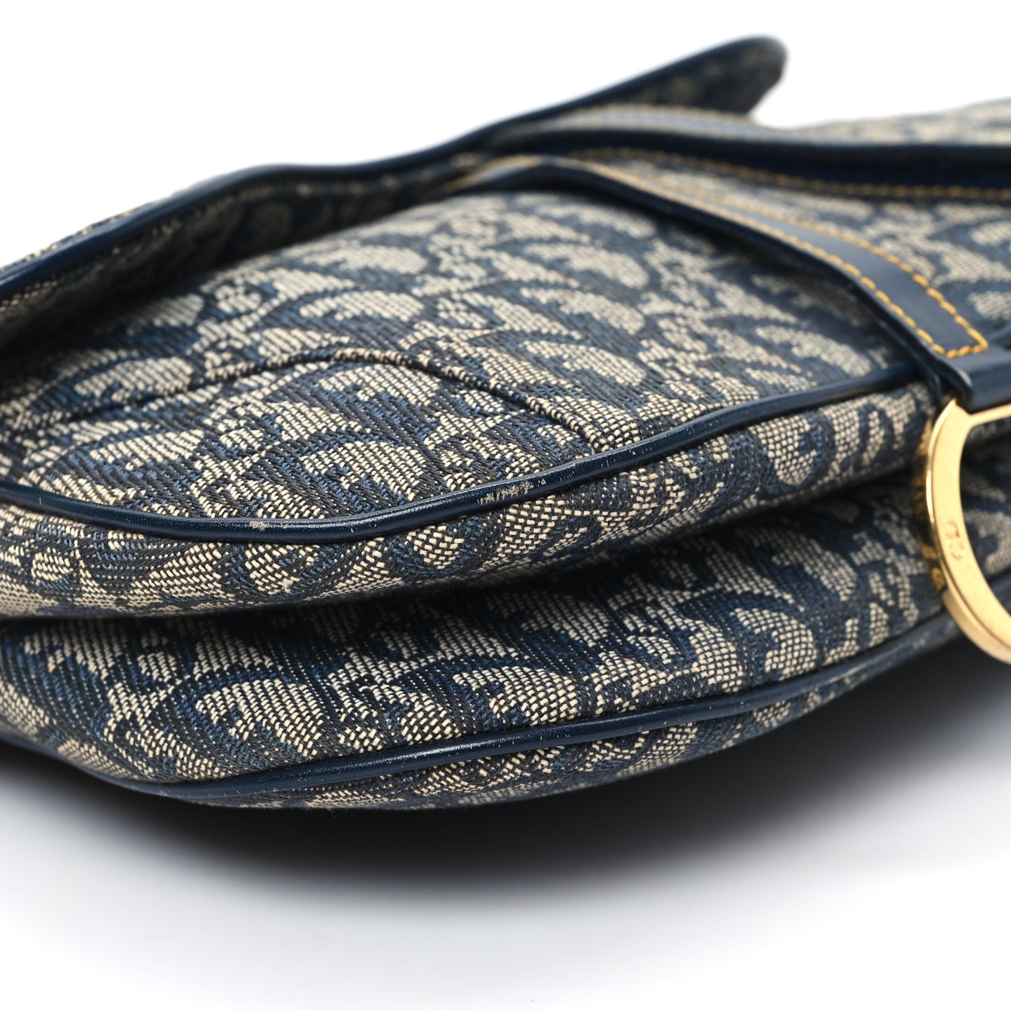 Monogram Double Saddle Bag Navy Blue