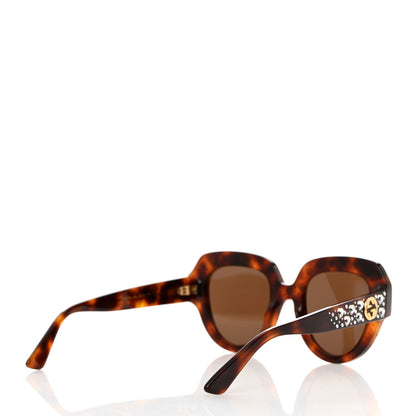 Gucci Crystal Heart Sunglasses GG0308S Havana 4 of 10