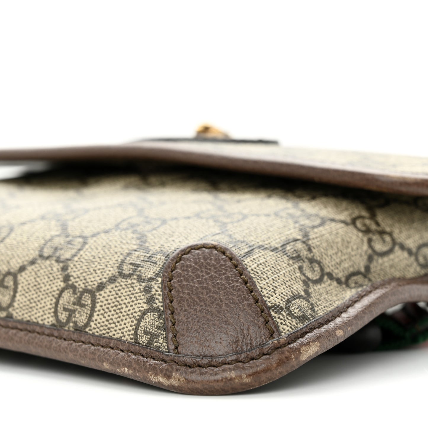 GG Supreme Monogram Neo Vintage Web Belt Bag Brown