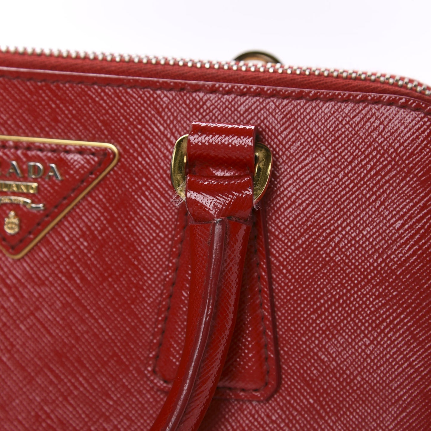 Saffiano Vernice Mini Promenade Tote Rosso