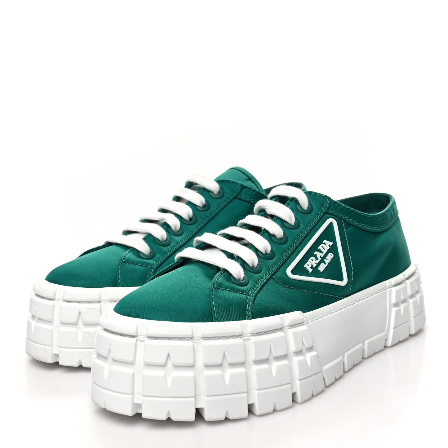 Re-Nylon Gabardine Triangle Logo Double Wheel 50mm Sneakers 39 Assenzio