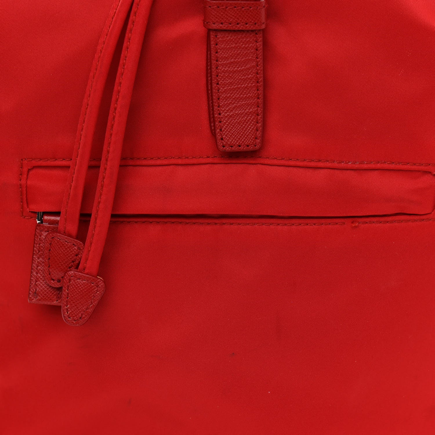 Prada Tessuto Nylon Saffiano Vela Medium Backpack Rosso 12 of 14
