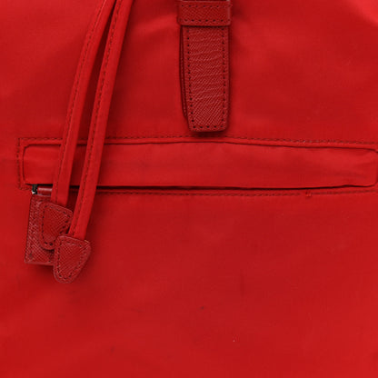 Prada Tessuto Nylon Saffiano Vela Medium Backpack Rosso 12 of 14