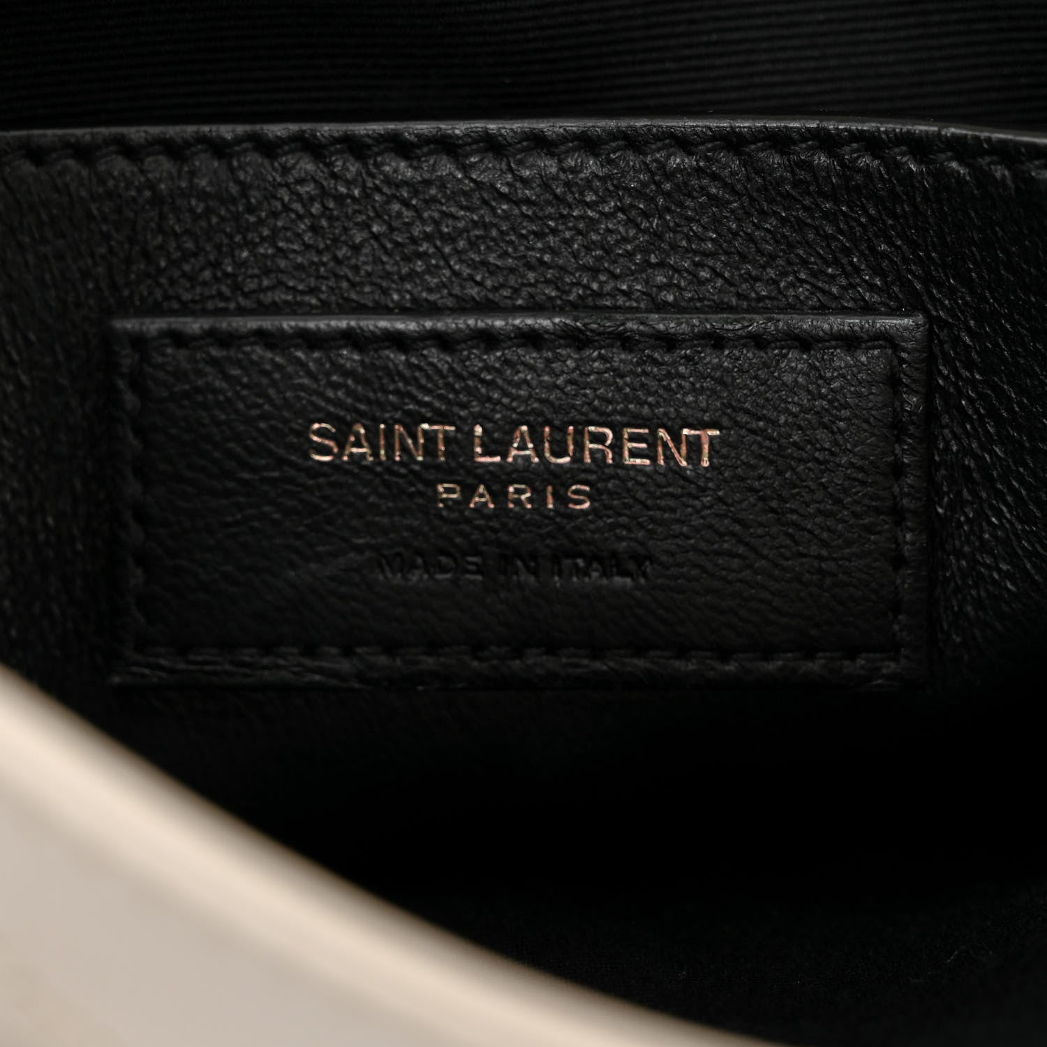 Saint Laurent Crinkled Calfskin Matelasse Monogram Baby Niki Chain Satchel Ivory 6 of 10