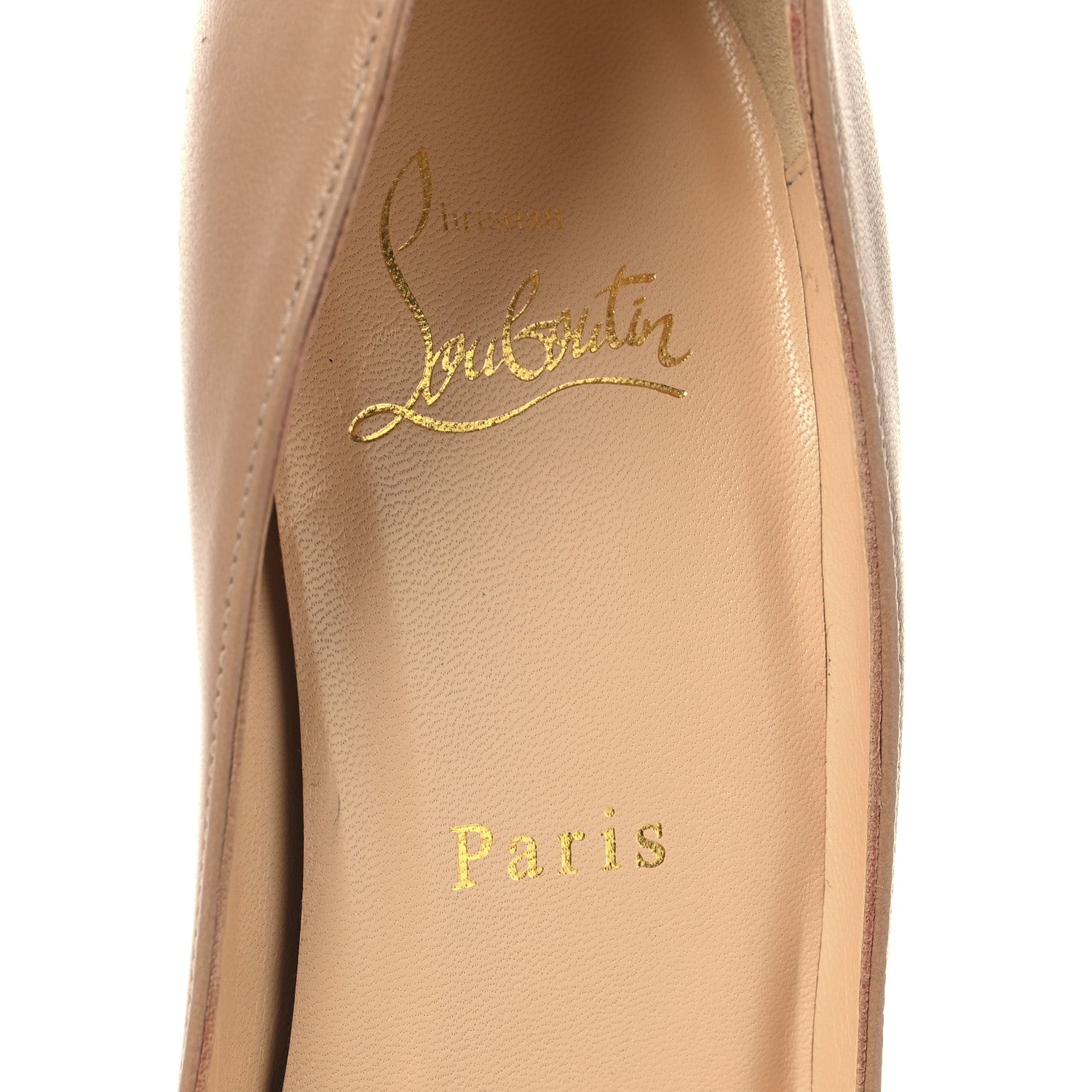 Christian Louboutin Nappa Apostrophy 100 Pumps 37 Nude 8 of 9