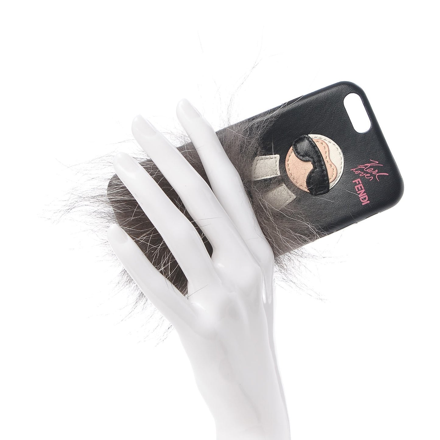 Nappa Fox Fur Karlito iPhone 6 Case Cover Black