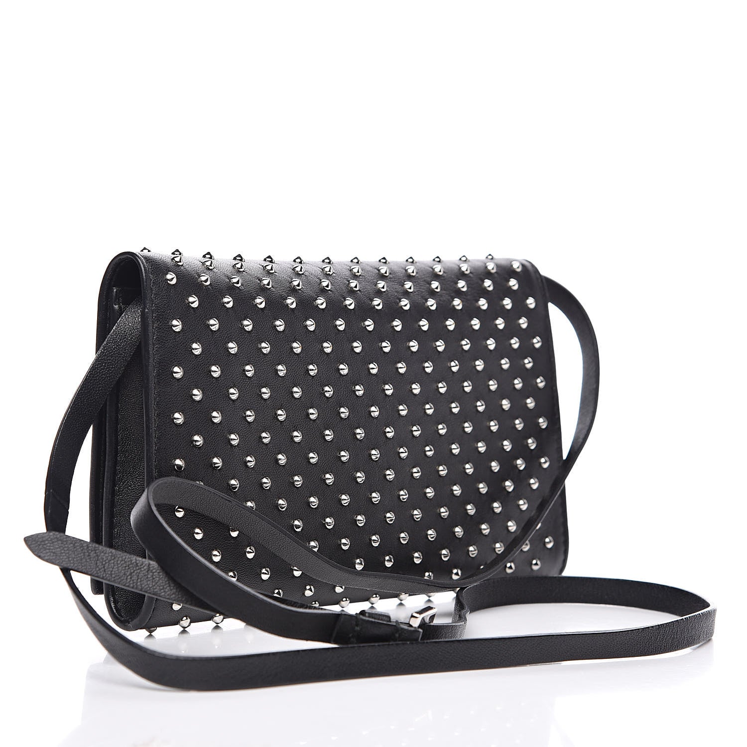 Alexander McQueen Calfskin Studded Insignia Pouch Black 3 of 13
