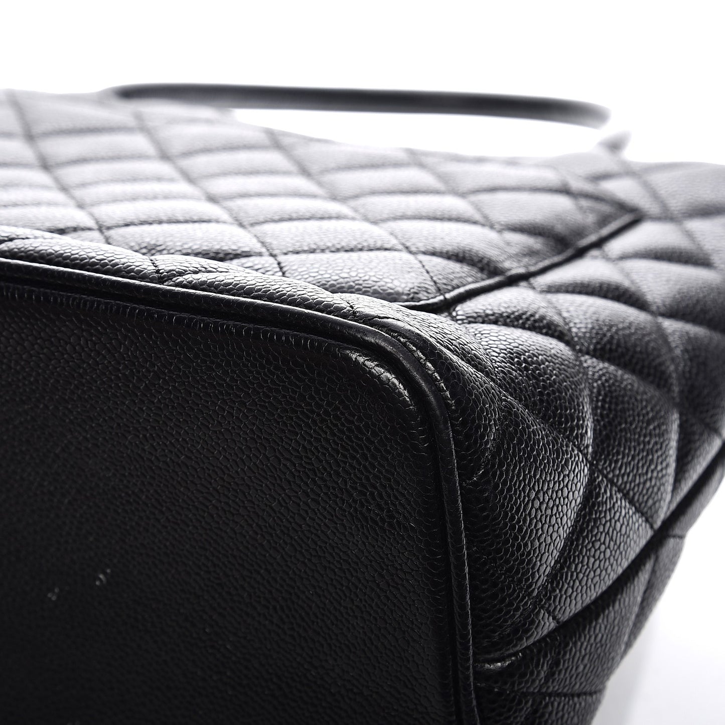 Caviar Quilted Medallion Tote Black
