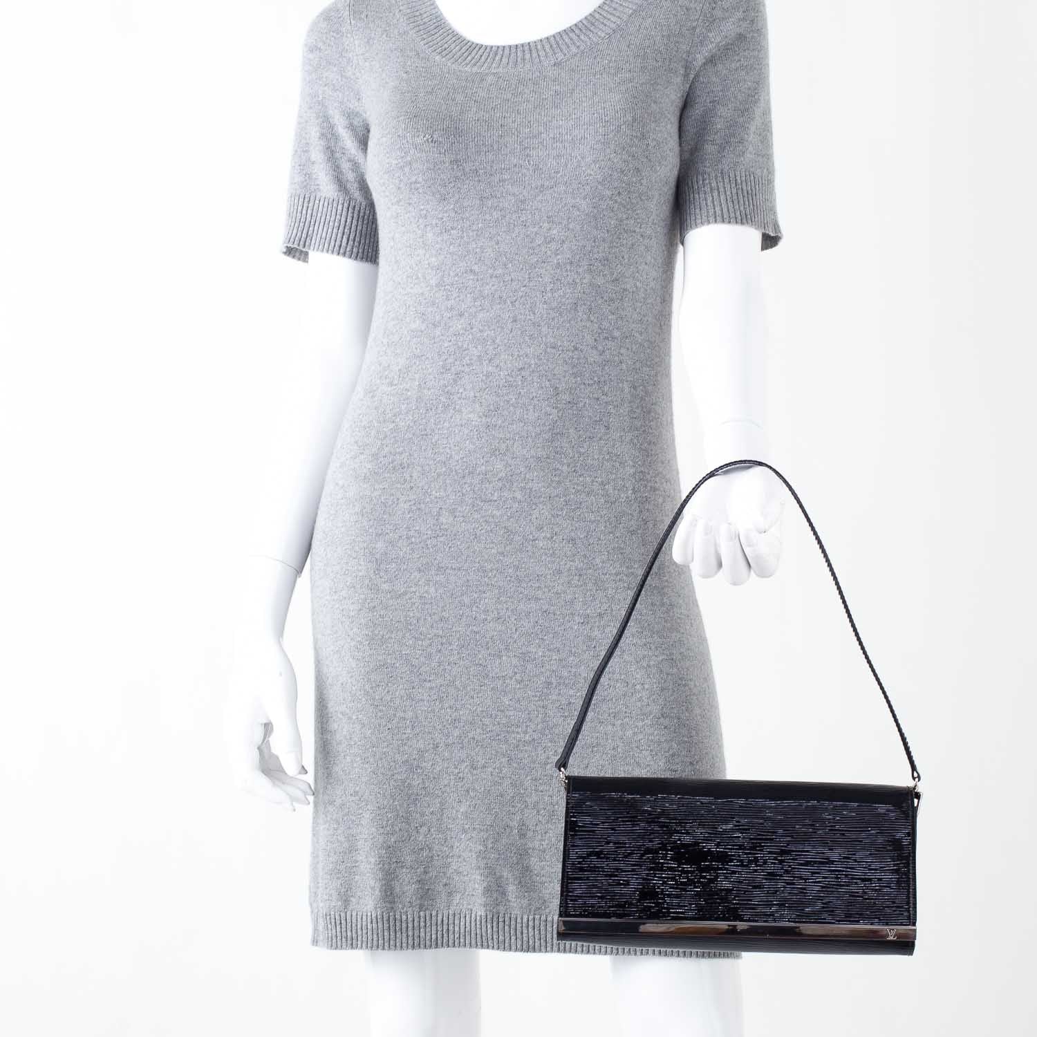 Louis Vuitton Electric Epi Sevigne Clutch Black 2 of 9