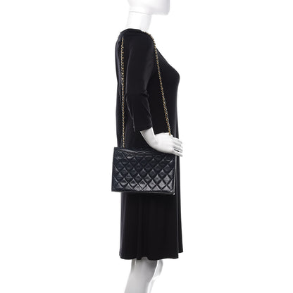 Chanel Lambskin Quilted Small Single Flap Navy 2 of 10