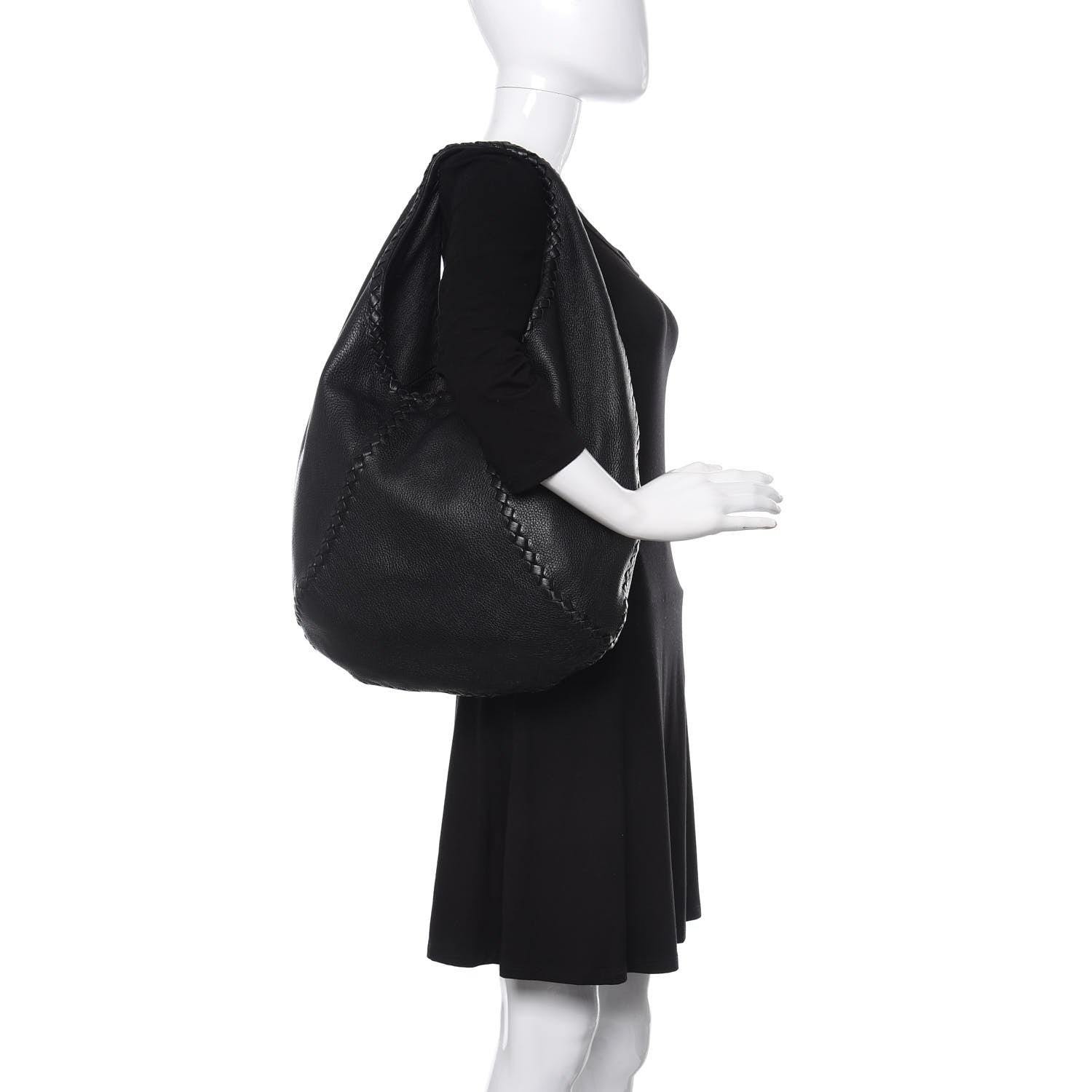 Bottega Veneta Cervo Deerskin Large Hobo Black 2 of 11