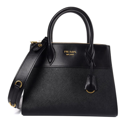 Prada Saffiano City Calfskin Small Paradigme Bag Black 1 of 9