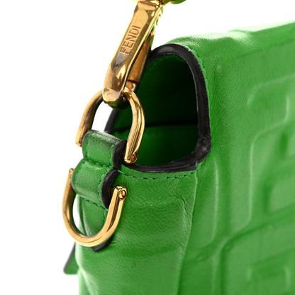 Fendi Nappa FF 1974 Embossed Baguette Tomatillo 10 of 10
