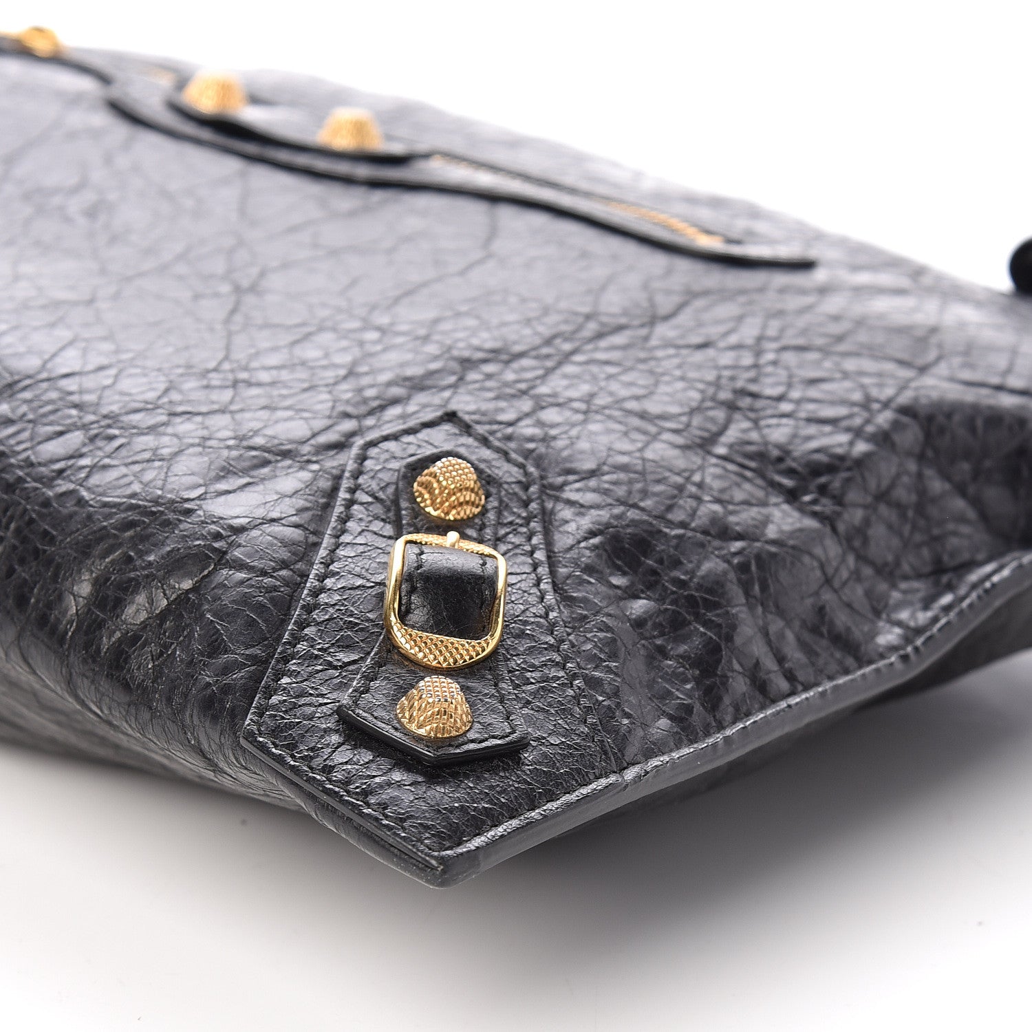 Balenciaga Agneau Giant 12 Gold Hardware Pouch Clutch Black 9 of 9