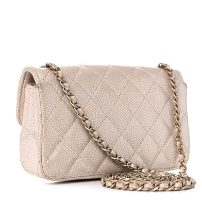 Chanel Iridescent Caviar Quilted Extra Mini Flap Beige 3 of 14