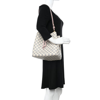 Louis Vuitton Damier Azur Neonoe MM Eau De Rose 2 of 11