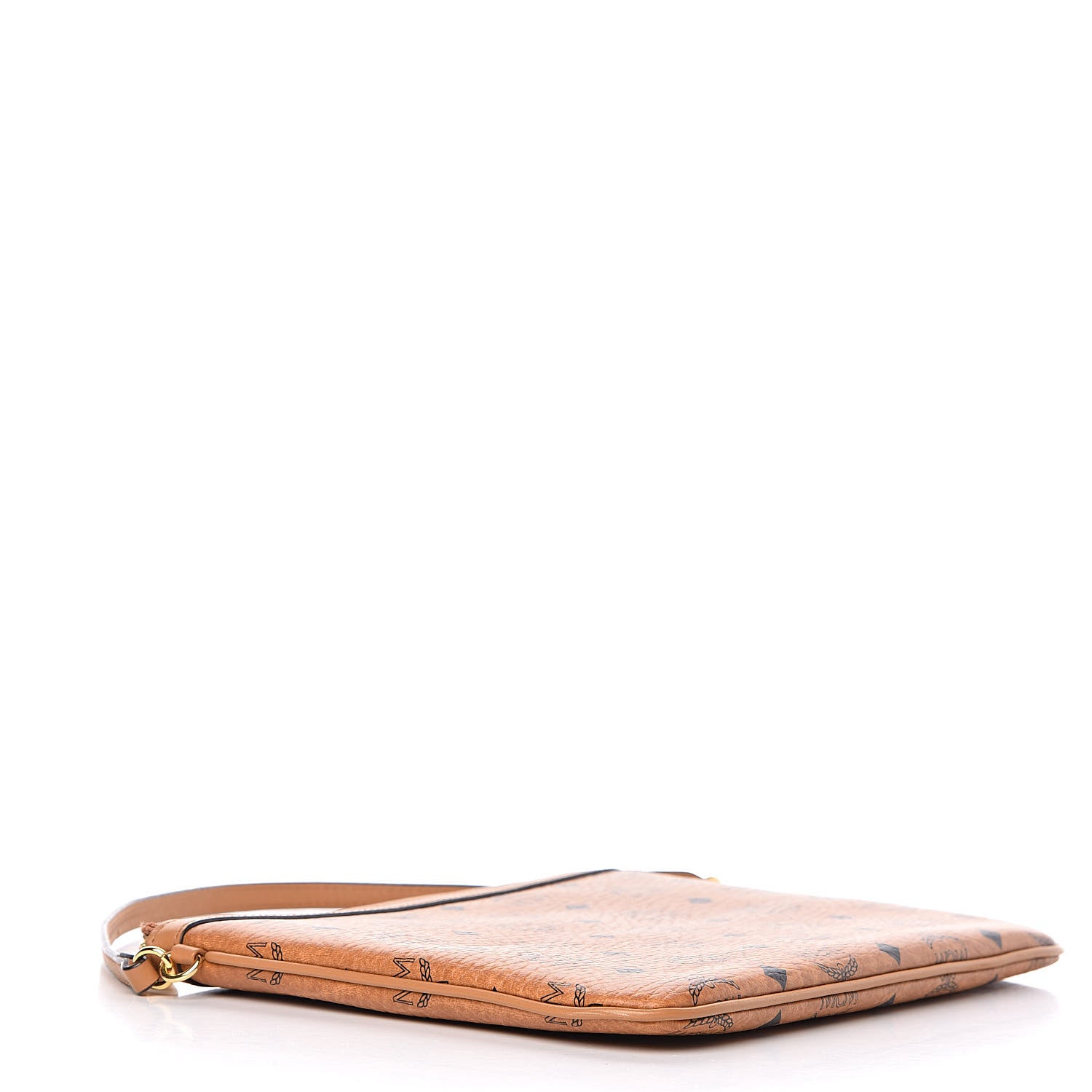 MCM Viseto Stark Wristlet Pouch Cognac 4 of 9