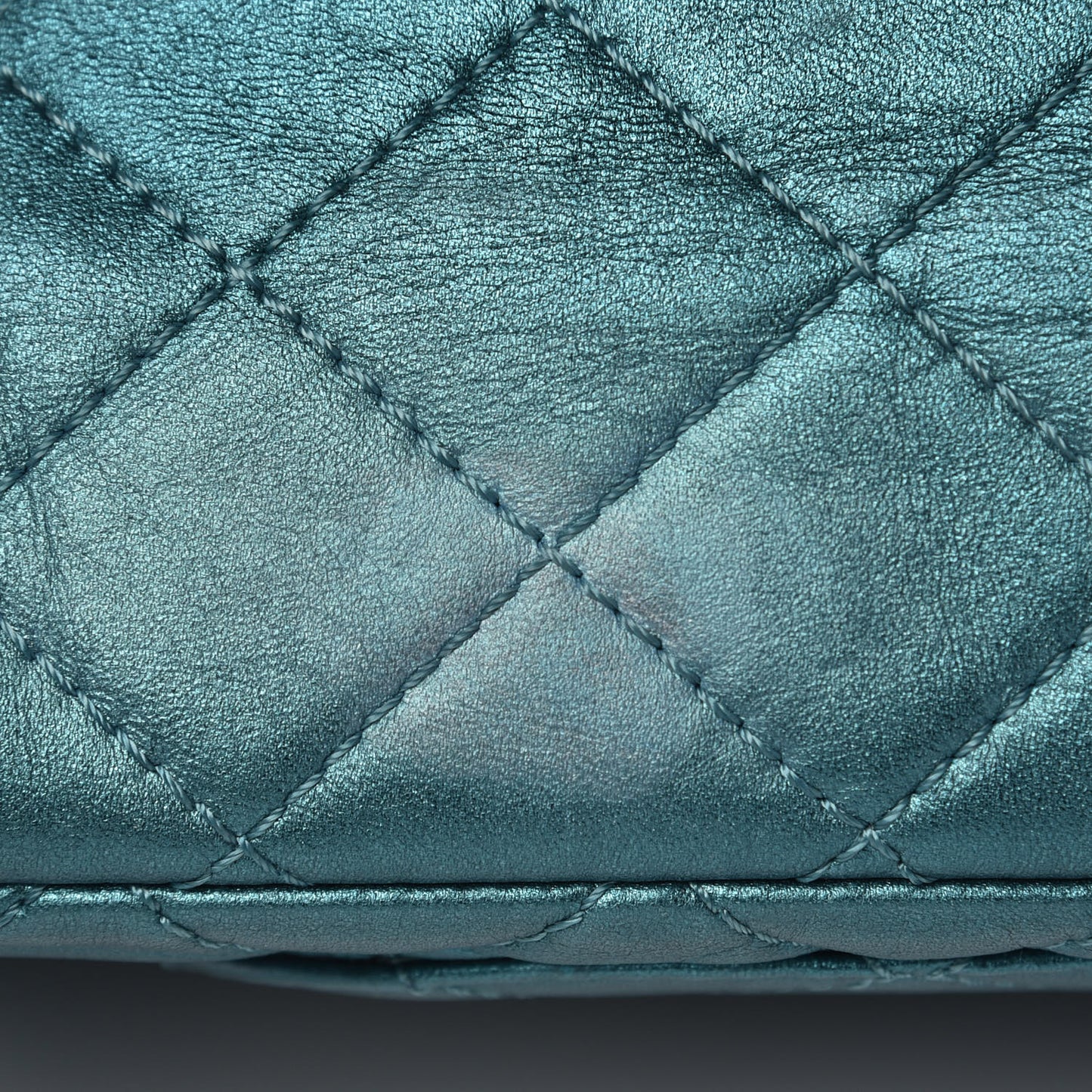 Metallic Calfskin Quilted 2.55 Reissue 227 Flap Turquoise