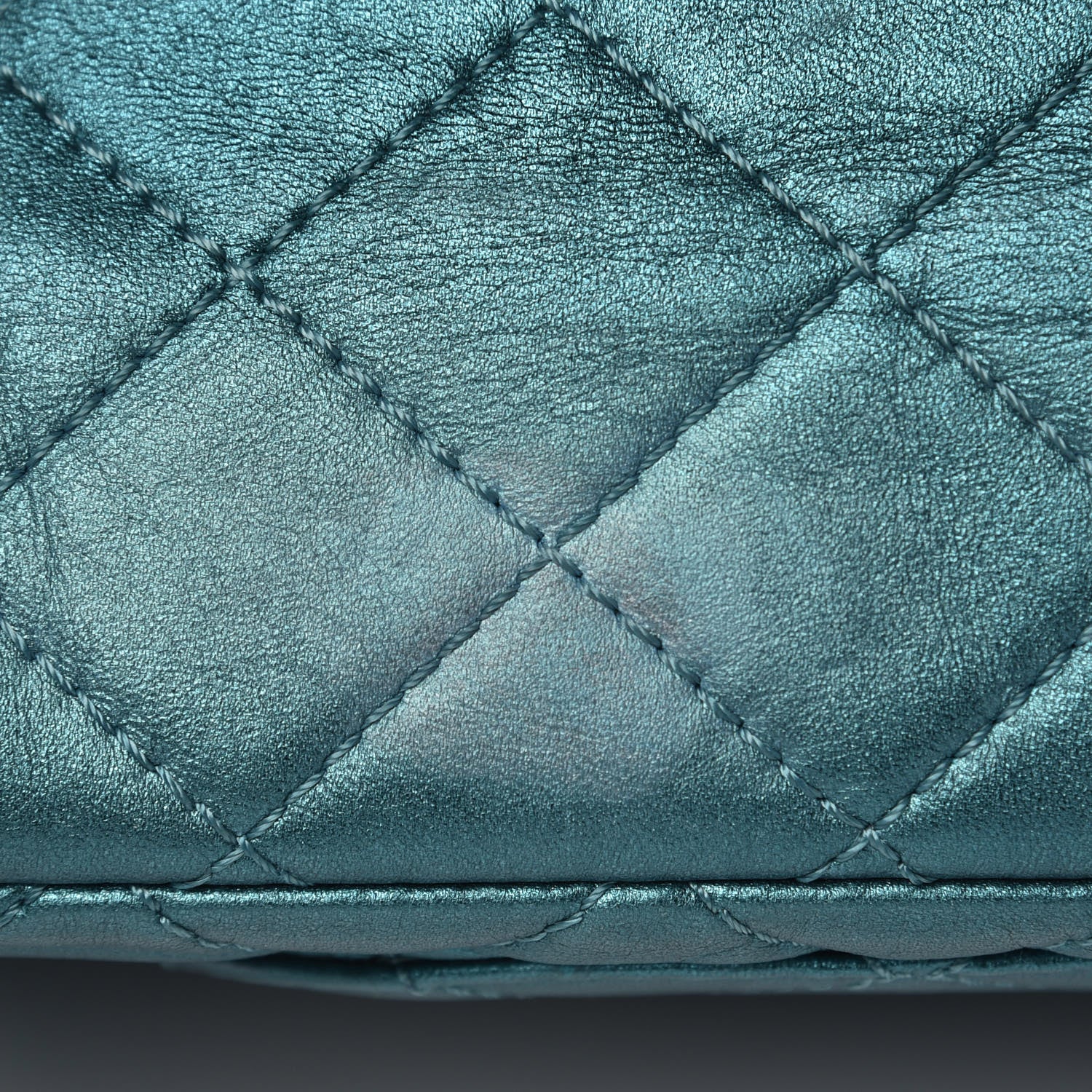 Chanel Metallic Calfskin Quilted 2.55 Reissue 227 Flap Turquoise 13 of 15