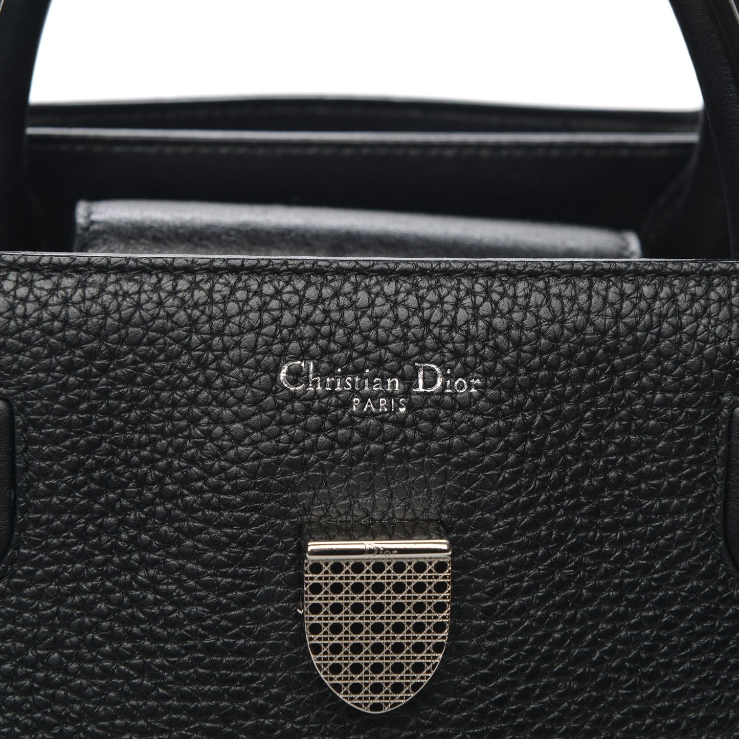 Grained Calfskin Medium Diorever Flap Black