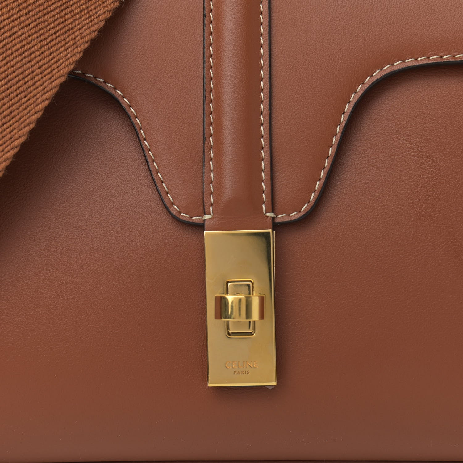 Celine Smooth Calfskin Teen Soft 16 Shoulder Bag Tan 7 of 9