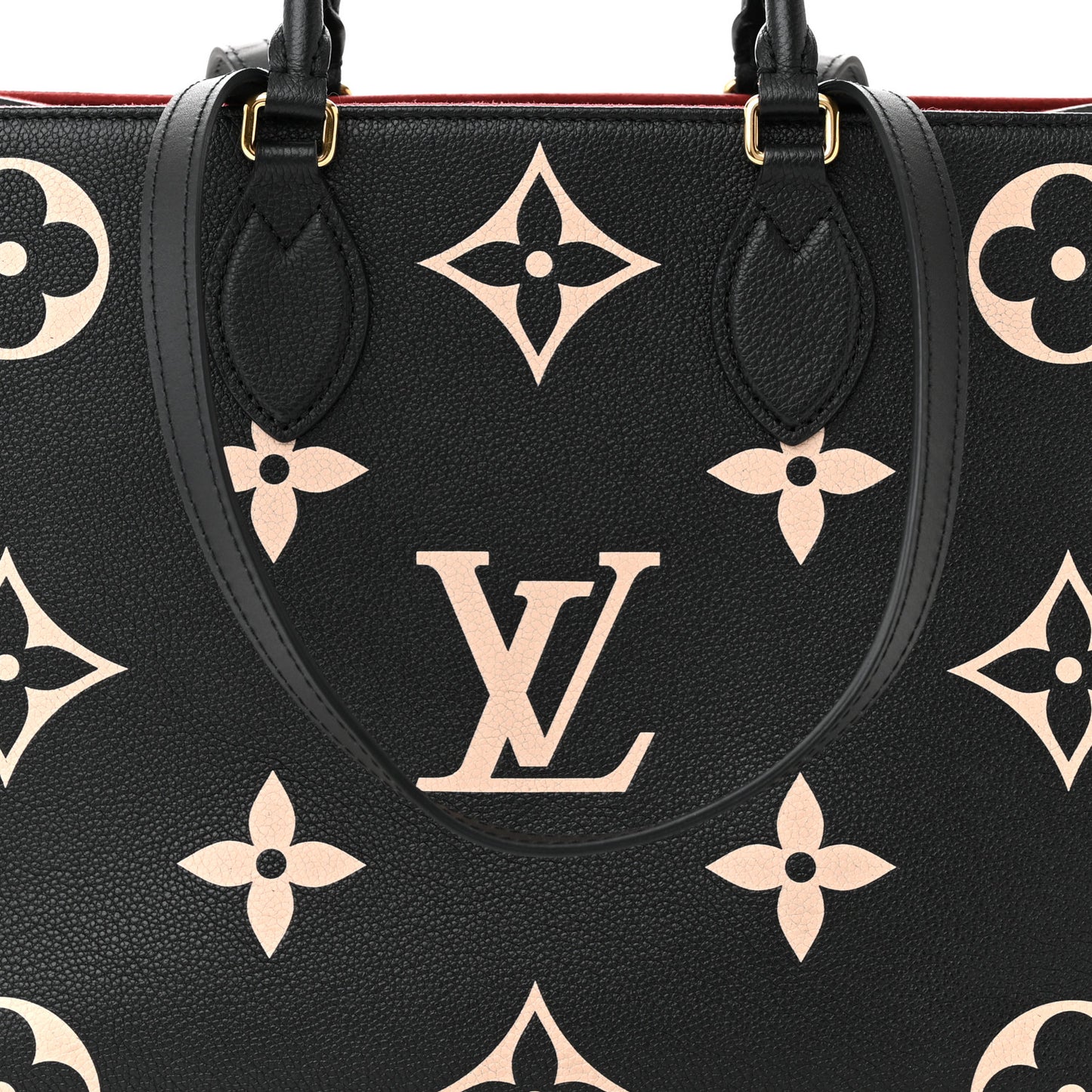 LOUIS VUITTON Empreinte Monogram Giant Onthego MM Black Beige
