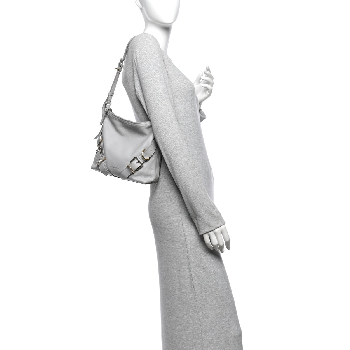 Calfskin Small Voyou Bag Light Grey