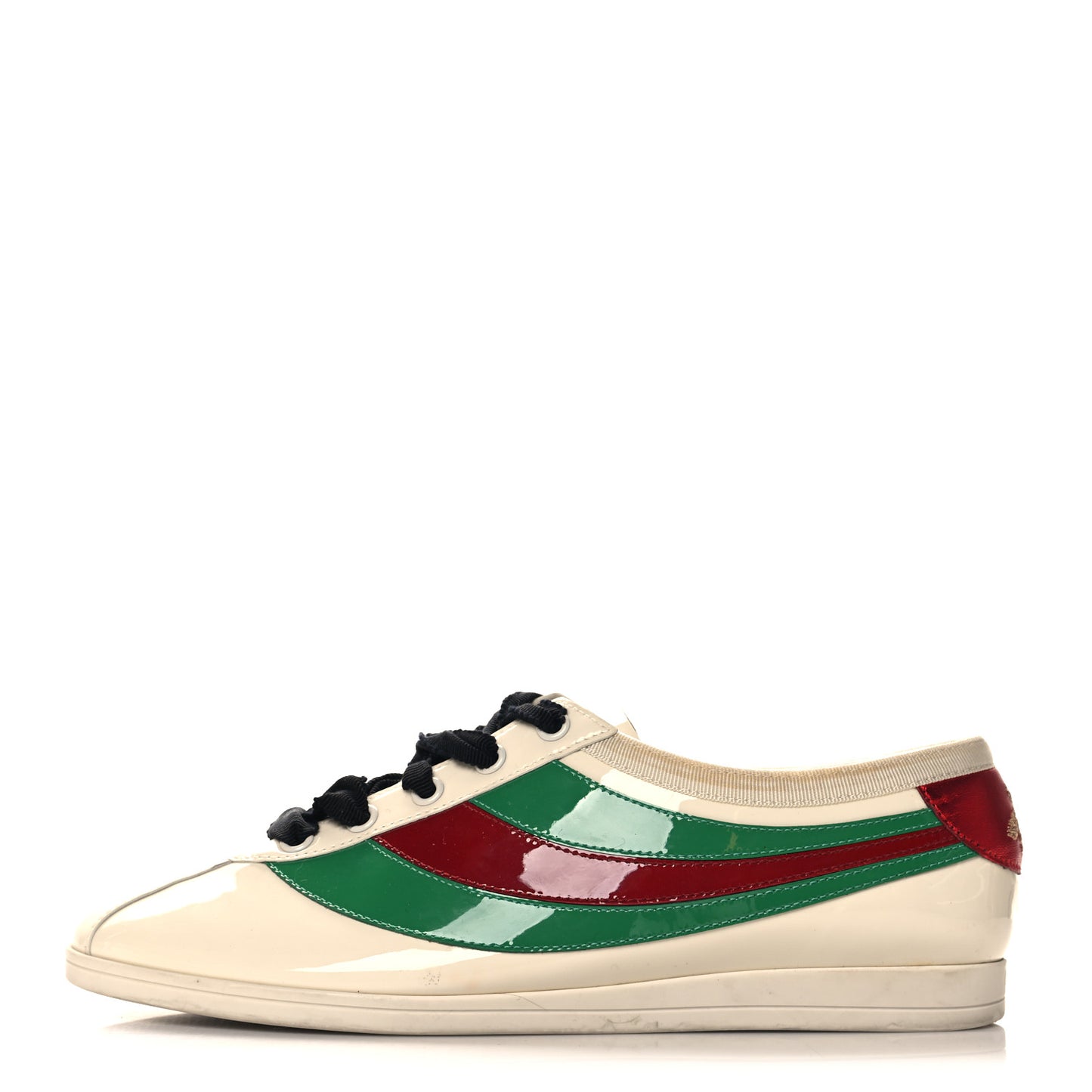 Patent Crystal Web GG Womens Falacer Sneakers 38 Mystic White