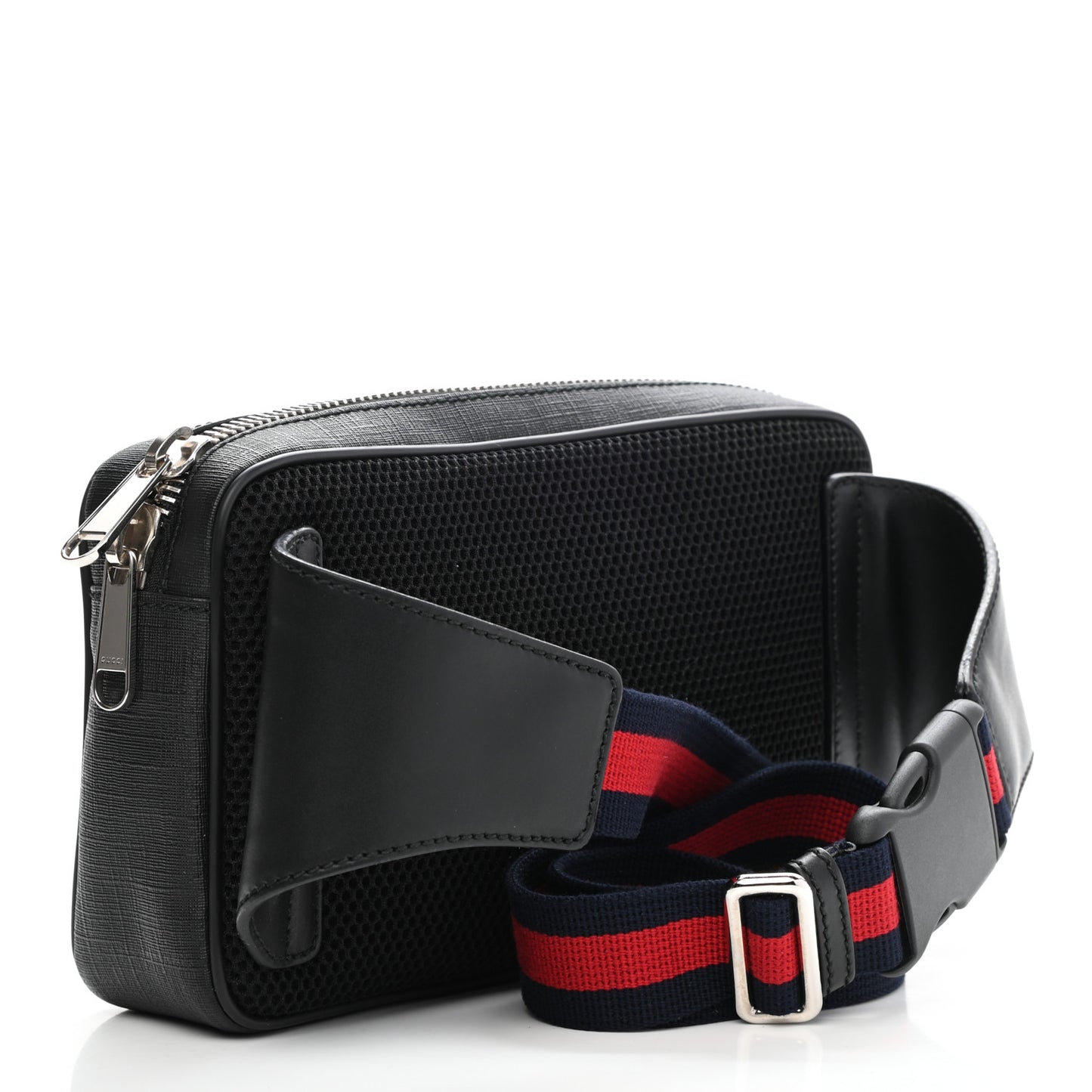 Soft GG Supreme Monogram Web Belt Bag Black Grey