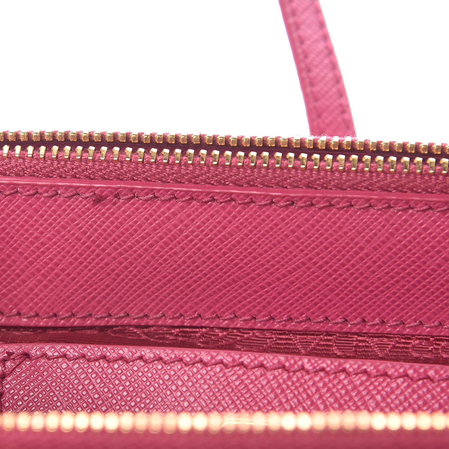 Prada Saffiano Lux Micro Galleria Double Zip Tote Fuxia 8 of 10