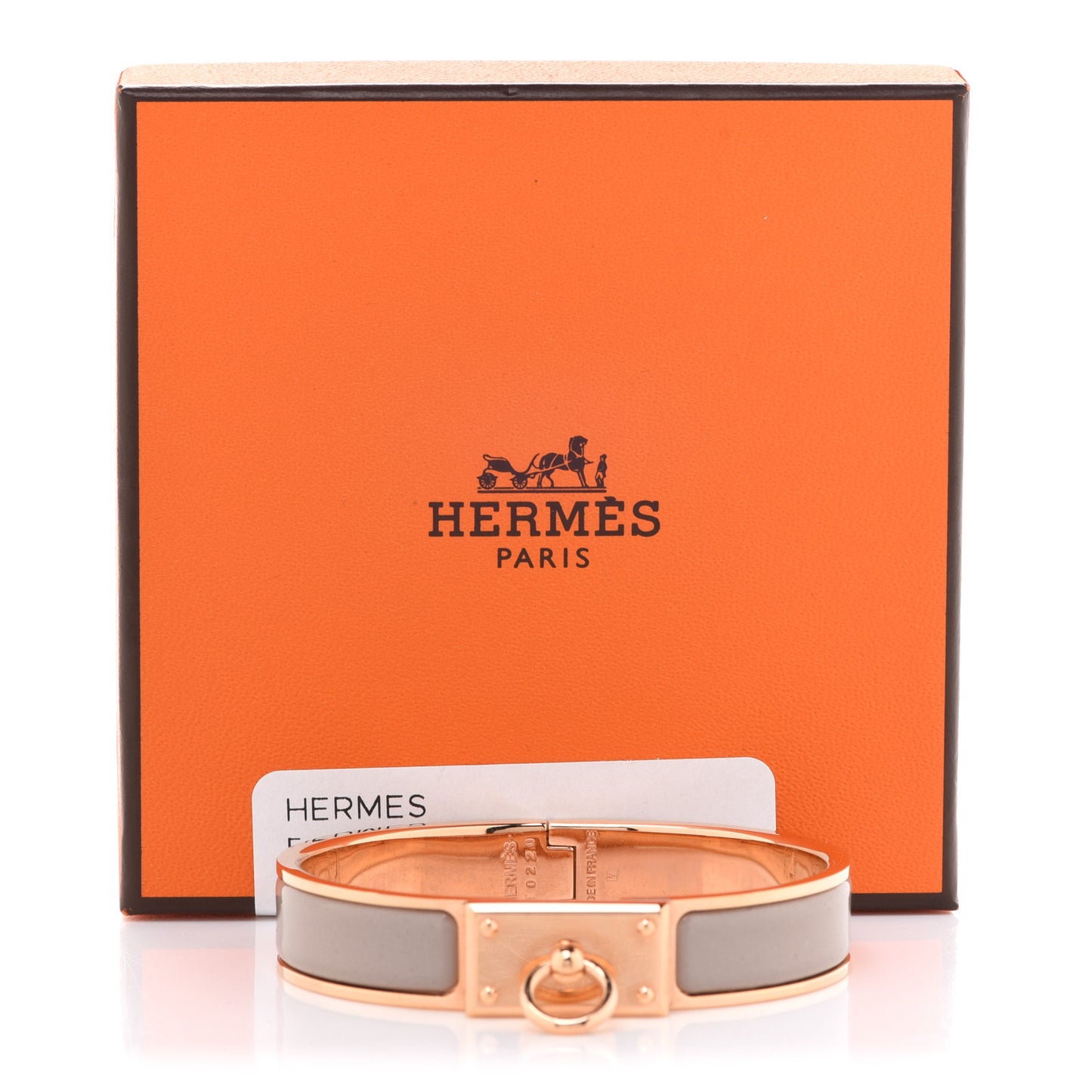 Enamel Clic Anneau Bracelet PM Marron Glace
