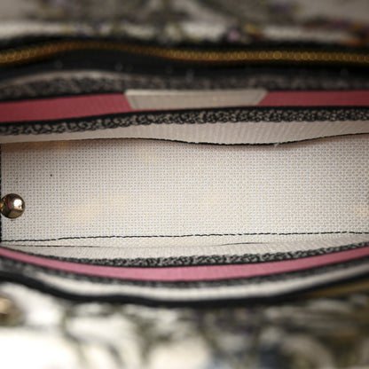 Christian Dior Canvas Embroidered Butterfly Floral Print Medium Lady D-Lite  Multicolor 5 of 11