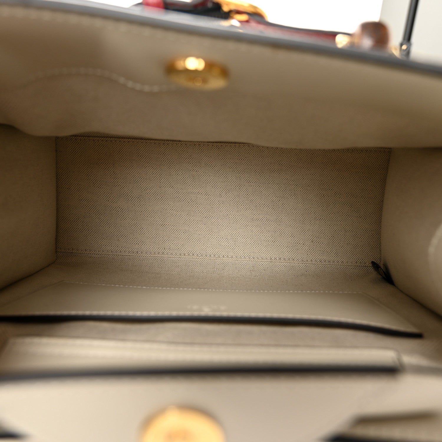 Gucci Calfskin Studded Loved Small Diana Tote Bag Mystic White Hibiscus Red 5 of 11