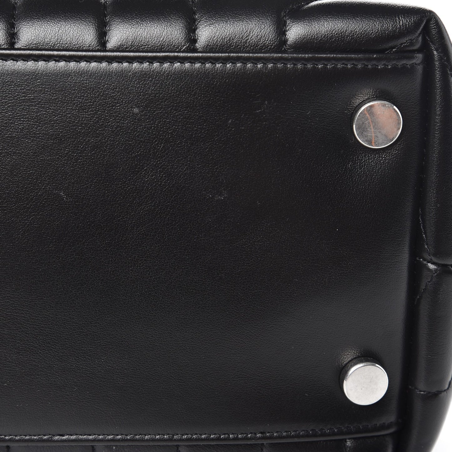 Calfskin Y Quilted Monogram Large Loulou Chain Satchel Black