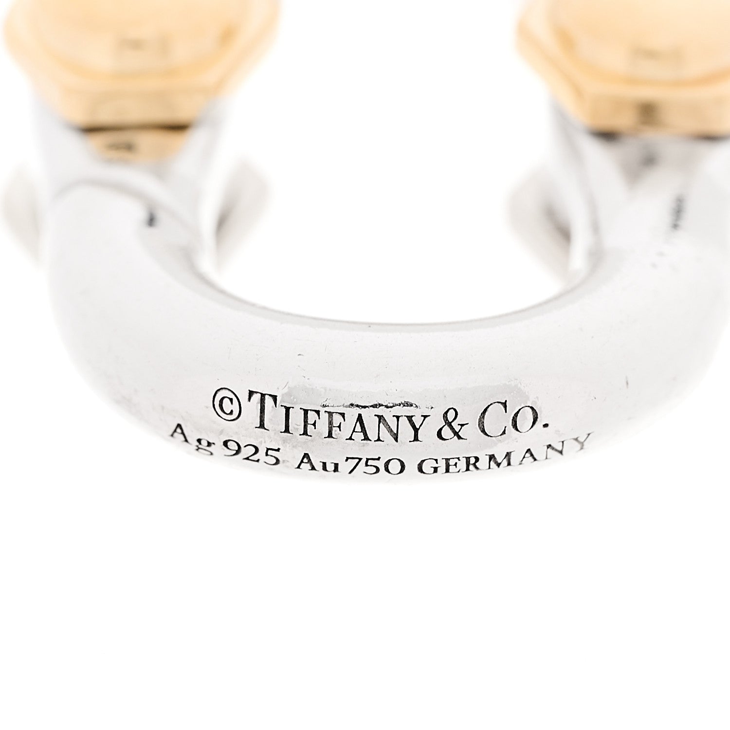 Tiffany Sterling Silver 18K Yellow Gold Wide Makers Chain Link Bracelet 5 of 6
