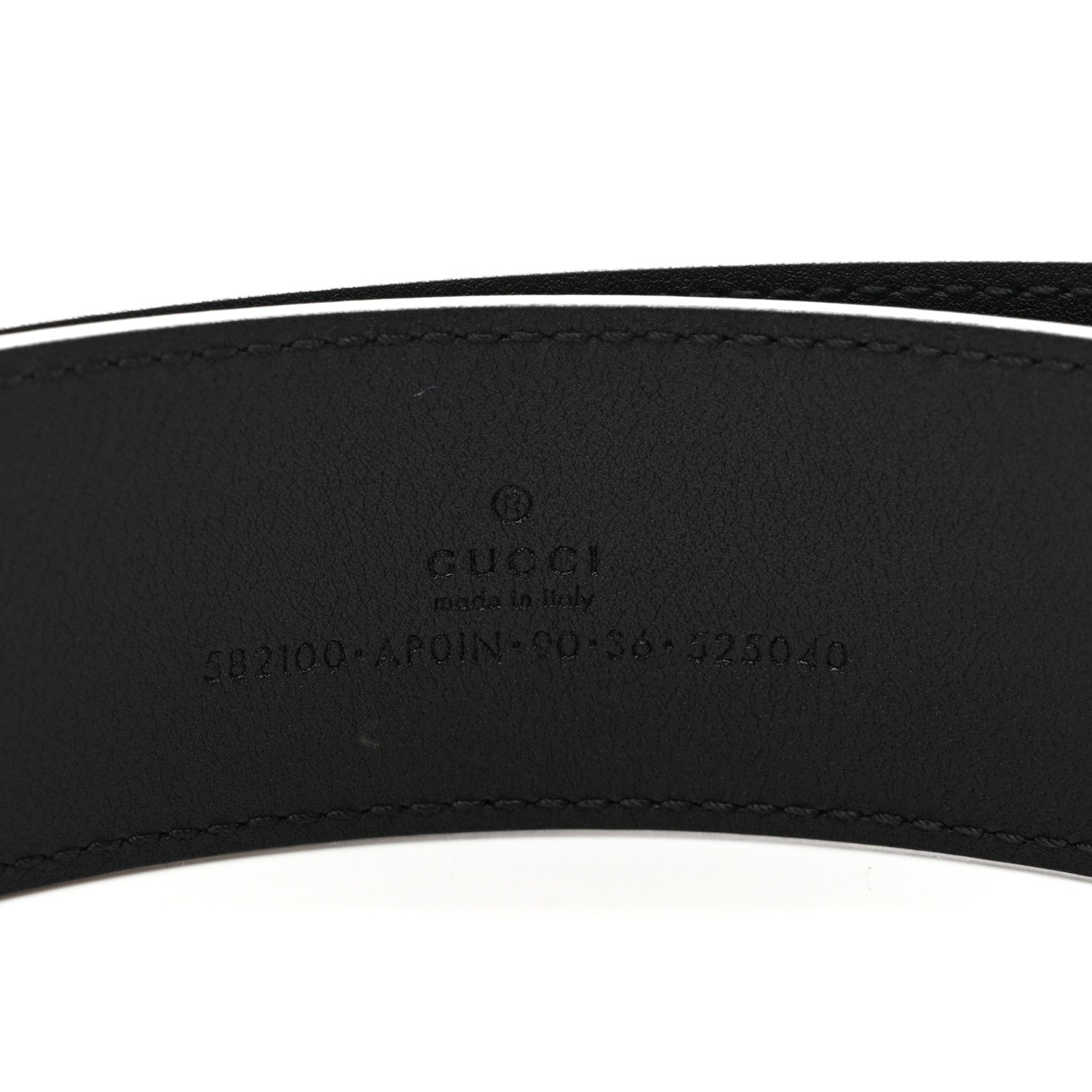 Gucci Calfskin Crystal Double G 40mm Belt 90 36 Black 3 of 5
