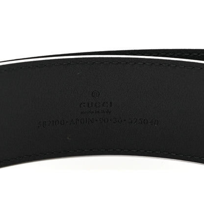 Gucci Calfskin Crystal Double G 40mm Belt 90 36 Black 3 of 5