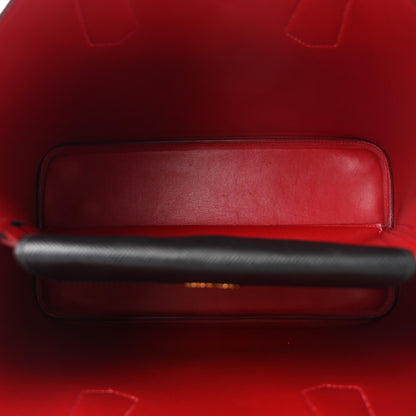 Prada Saffiano Cuir Large Double Bag Black Fuoco 5 of 13