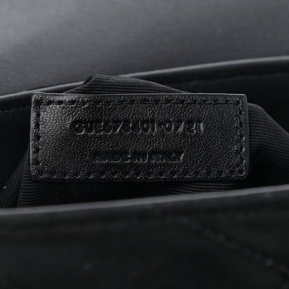 Saint Laurent Suede Y Quilted Monogram Toy Loulou Crossbody Bag Black 8 of 12