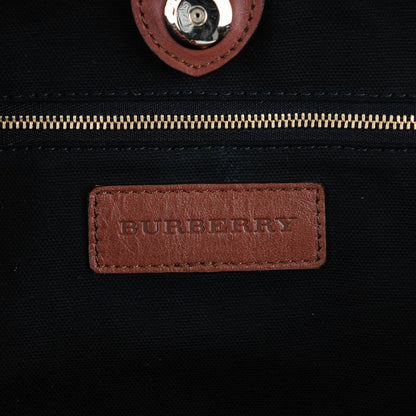 Burberry Soft Calfskin House Check Big Crush Tote Tan 6 of 8
