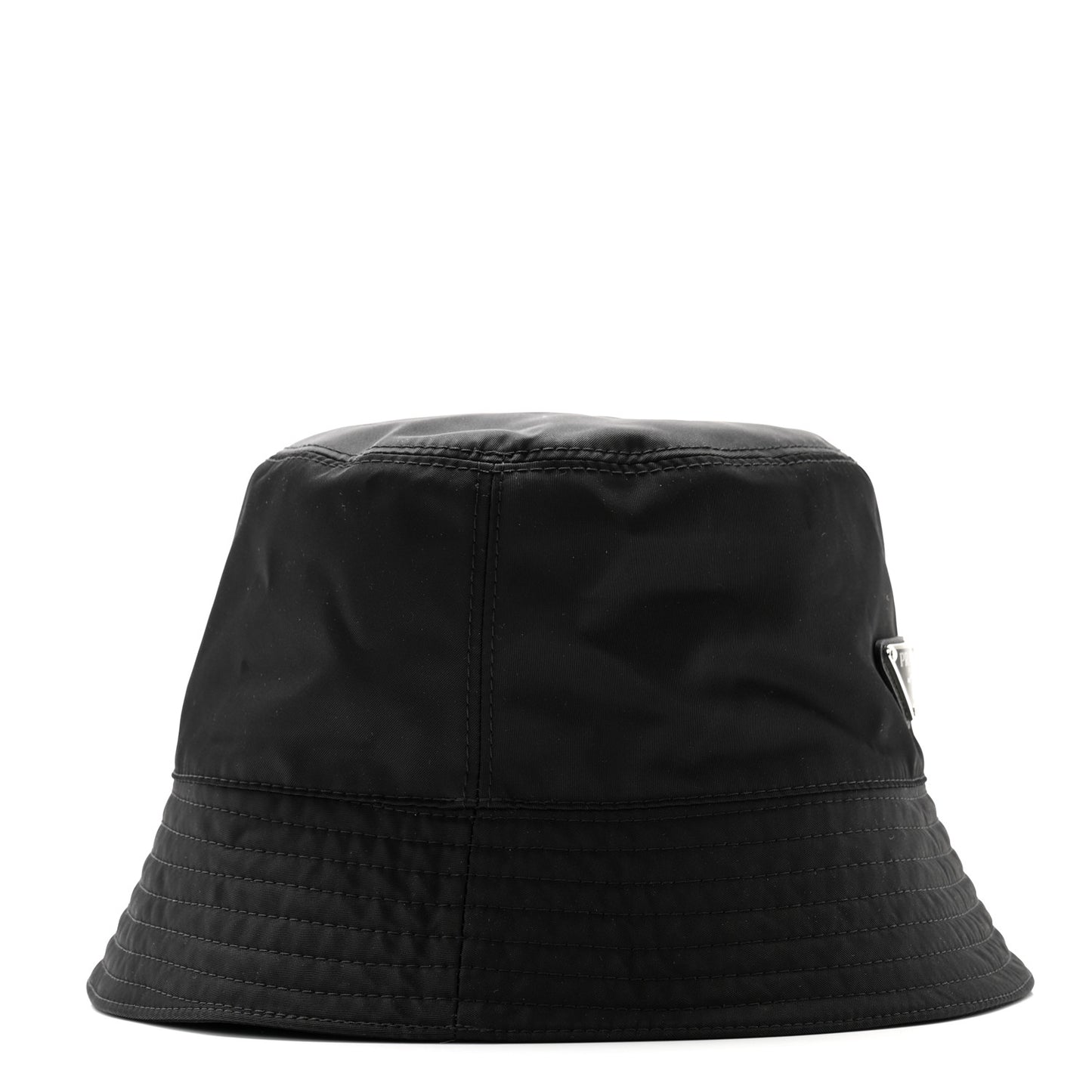 Re-Nylon Metal Triangle Logo Bucket Hat XL Black
